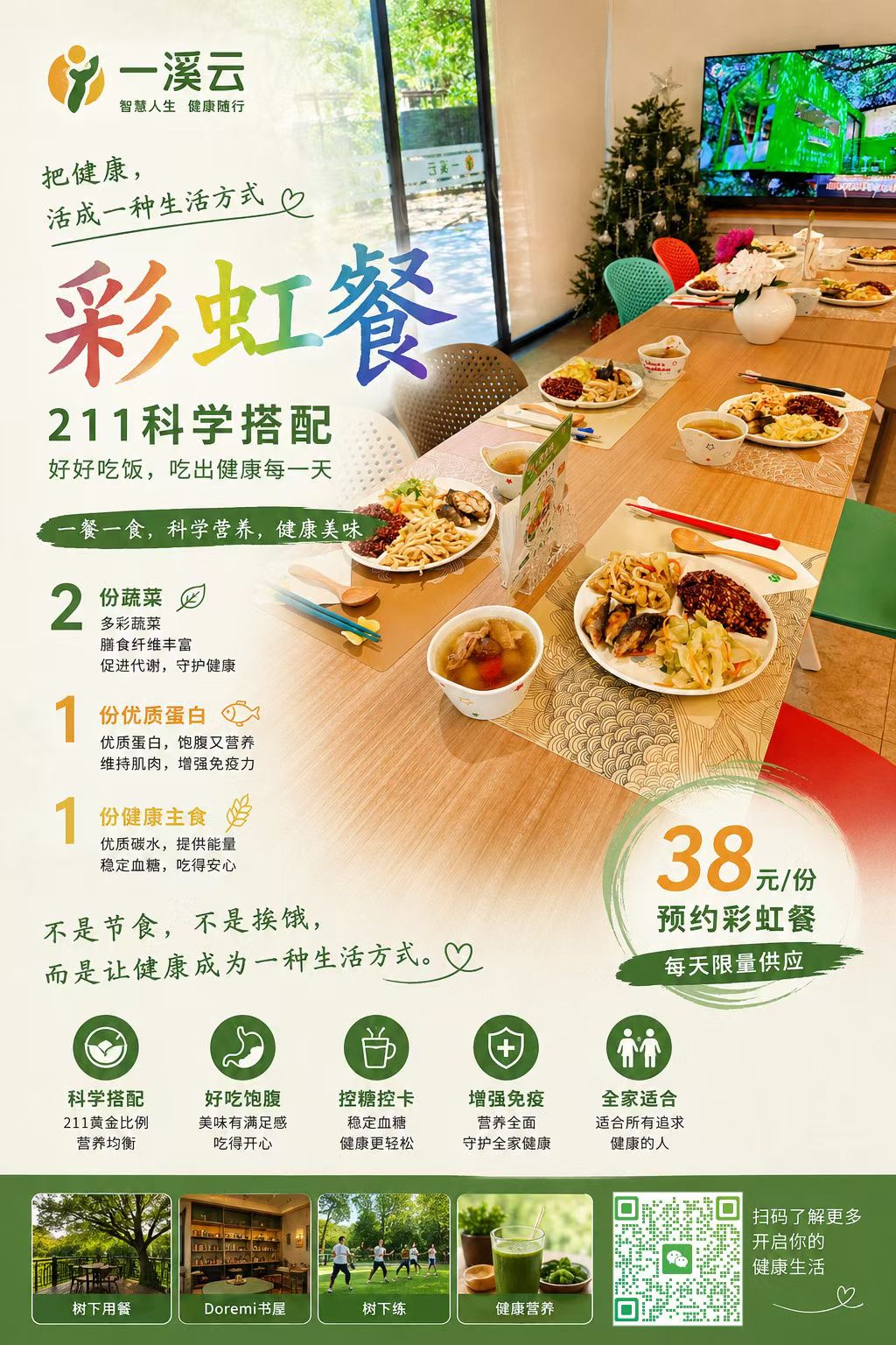 一溪云彩虹餐211科学搭配海报